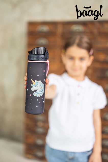 BAAGL Tritan-Flasche für Getränke Unicorn Gold, 500 ml
