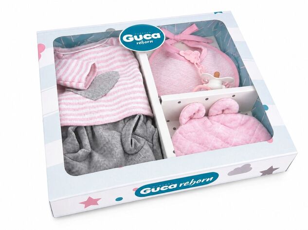 Guca 10072-136 abbigliamento per bambola bebè taglia 42–46 cm con accessori