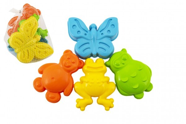 Formičky Bábovky na piesok plast zvieratká 4 ks