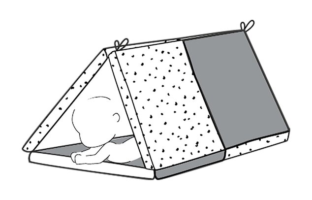 Tappetino da gioco pieghevole imbottito per bambini 5 in 1, Bunny