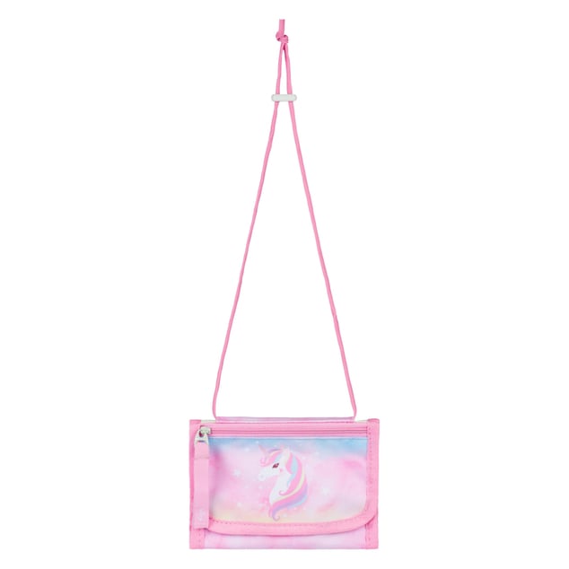 BAAGL SET 5 Airy Rainbow Unicorn: zaino, astuccio, sacca, grembiule, portafoglio