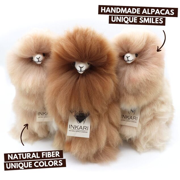 INKARI Jucărie de pluș Alpaca Medium Monsterfluff Sandstone 32cm