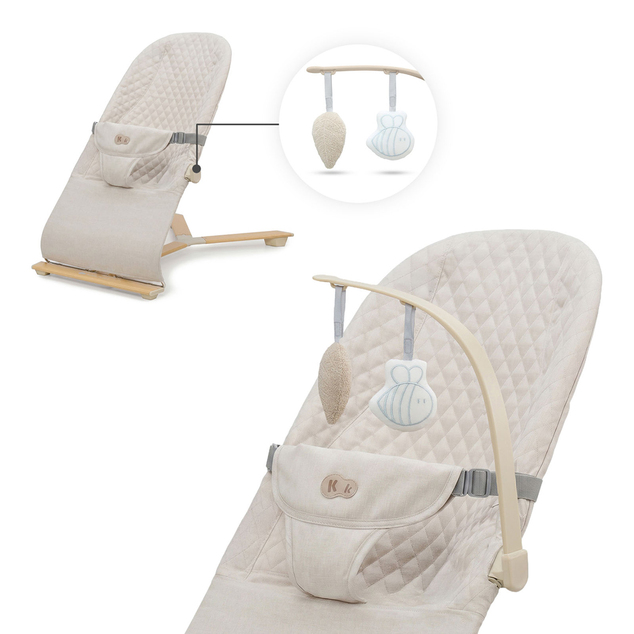 KINDERKRAFT Wippe Mimi Beige Holz, bis 9 kg