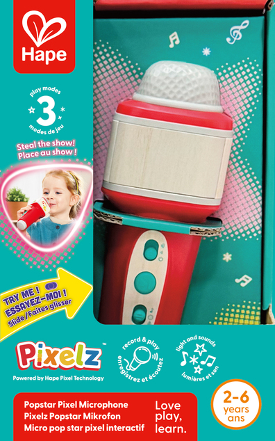 Pixelz Popstar microfono con effetti luminosi e sonori