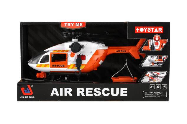 Elicottero di soccorso in plastica 32cm a batterie con luce e suono