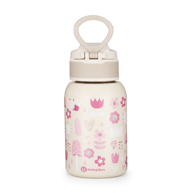 PETITE&amp;MARS Láhev nerezová termo se slámkou 350 ml Twinkling Fairy 12m+