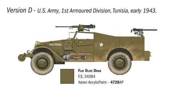Model Kit military 7063 - M3A1 Scout Car (1:72)