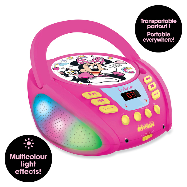 Lexibook Leuchtender Bluetooth-CD-Player Minnie Maus
