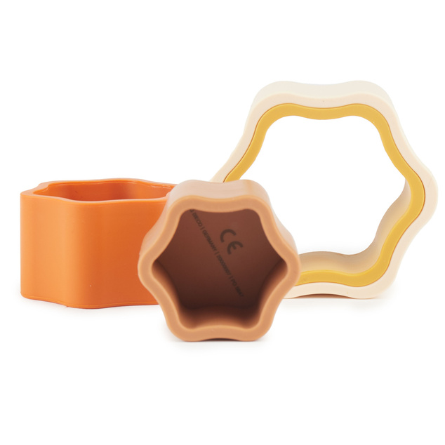 Bieco - Silikónový stohovací kvet - Chocolate Bliss