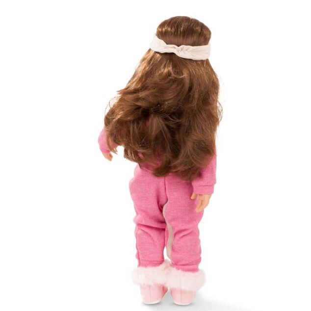 Götz Puppe Hannah mit schwarzem Hund 50cm