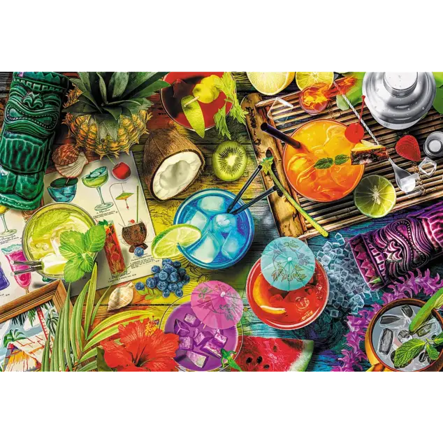 Trefl Drevené puzzle 501 - Farebné koktaily