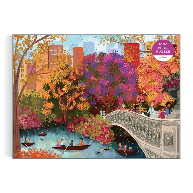 Galison Puzzle Toamna pe podul Bow Bridge Joy Laforme 1000 piese
