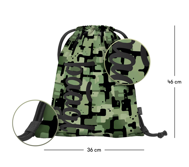 BAAGL SADA 3 Coolmate Green: Rucksack, Waschbeutel, Tasche