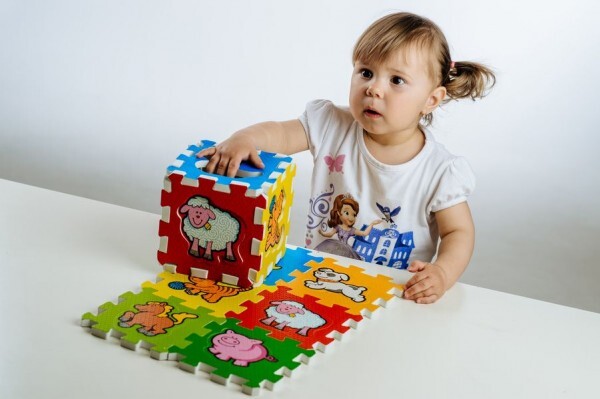 Penové puzzle Moje prvé zvieratká 15x15x1,2cm 6ks MPZ