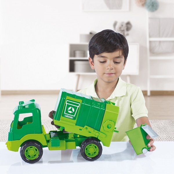 Dolu Plastové auto Smetiari 43cm, zelené