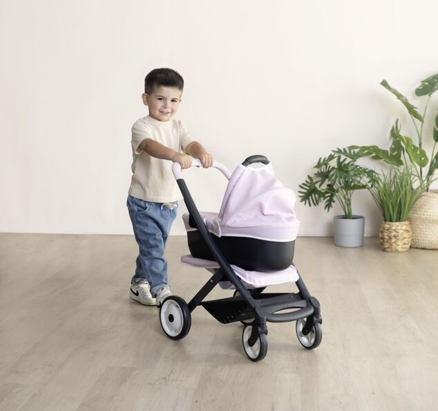 Smoby Kombinovaný kočík Maxi Cosi pre bábiky svetlo ružový