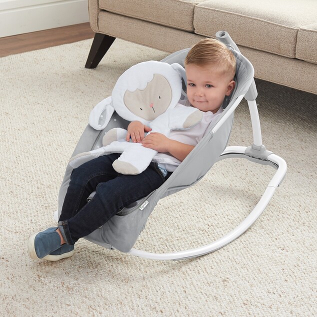 Altalena vibrante con melodia Cuddle Lamb 0m + fino a 18kg, 2019