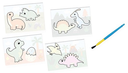 Meine erste Pinsel- und Wassermalerei – Dinosaurier