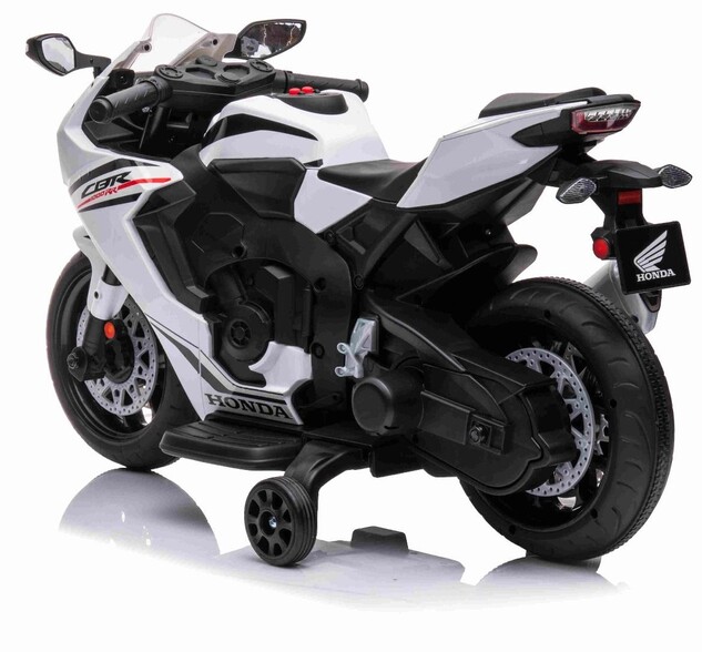 Elektrická Motorka HONDA CBR 1000RR, Licencované, 12V batéria, Plastové kolesá, biela
