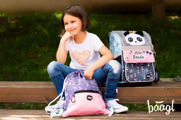 BAAGL Vrecko s priehradkou na zips Panda
