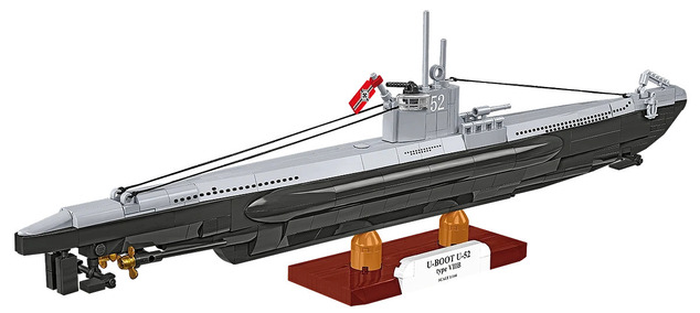 Cobi 4852 World War II Nemecká ponorka VIIB (U-Boat U-52), 1:144, 470 k