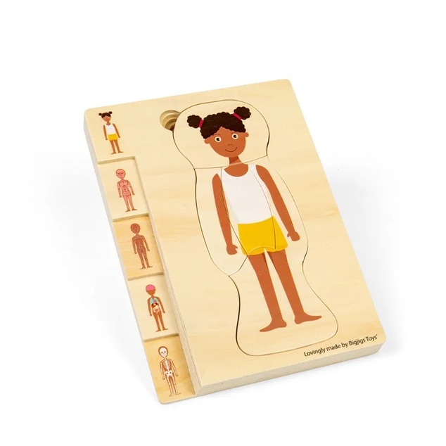 Bigjigs Toys Rompecabezas de madera Anatomía niña