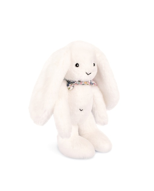 Doudou plišani zeko s maramom bijeli 35 cm
