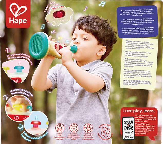 Hape Pixelz Melody Maestro - Trompette avec effets sonores et lumineux