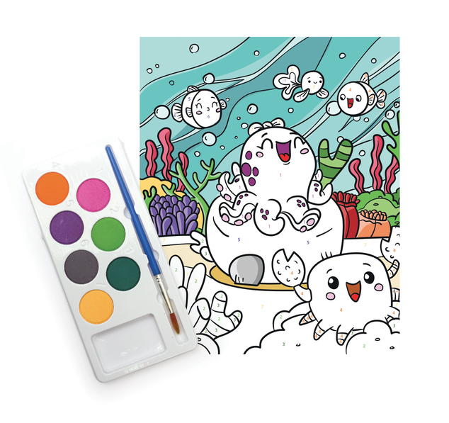 GRAINE CREATIVE Slikanje po številkah Ocean Animals