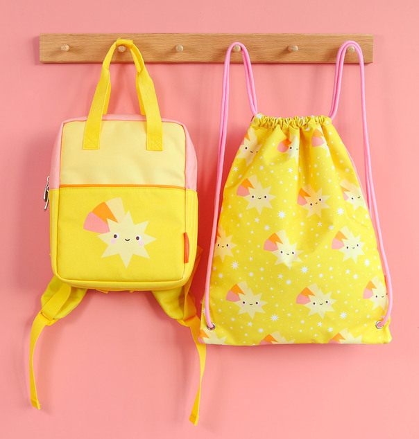 A Little Lovely Company – kleiner quadratischer Rucksack – Komet
