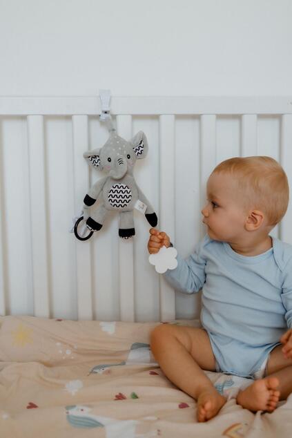 Slon babyted hrkálka plyš 30cm záves na postieľku/kočík