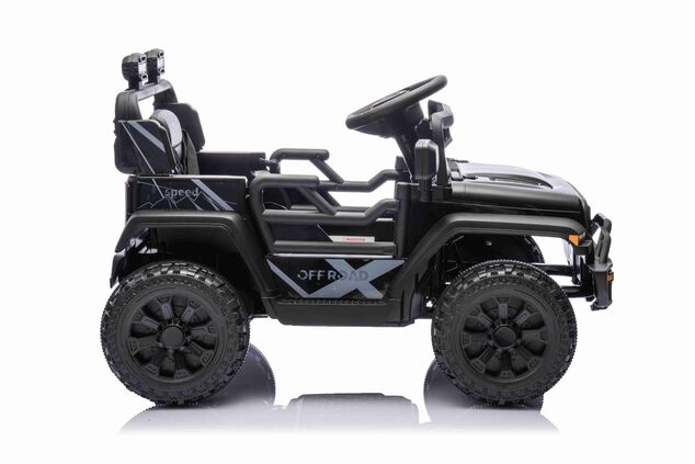 Elektrické autíčko OFFROAD NEW s pohonom zadných kolies, čierne, Lítiová batéria