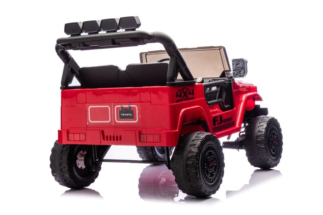 Elektrické autíčko Toyota FJ Cruiser XXL s pohonom 4x4, licencované (Dvojmiestne), červené