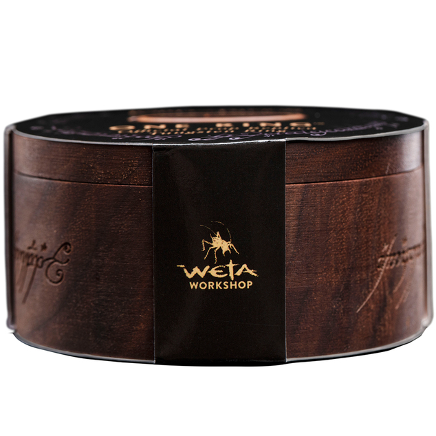 Weta Workshop LOTR - Jeden prsten (s runami) - pozlacený wolfram, velikost 6