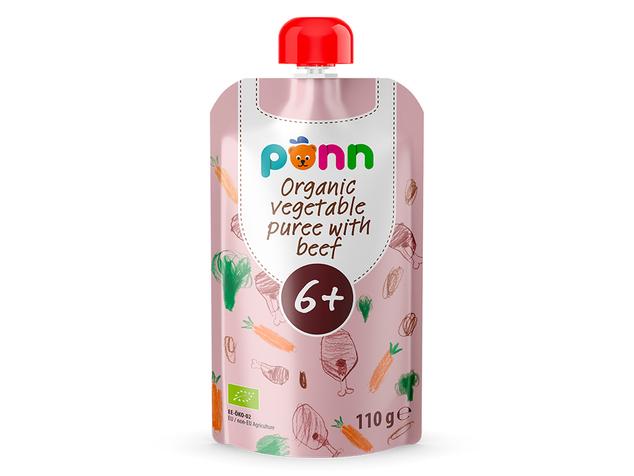 SALVEST Ponn BIO Hovädzie mäso so zeleninovým pyré (110 g)
