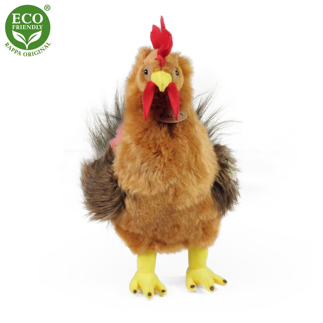 Plyšový kohút stojaci, 33 cm, ECO-FRIENDLY
