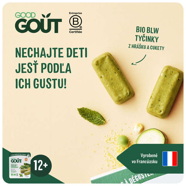 Good Gout BIO BLW Tyčinky z hrášku a cukety (120 g)