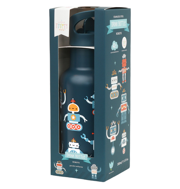 A Little Lovely Company - bouteille en acier inoxydable, 350 ml - robots