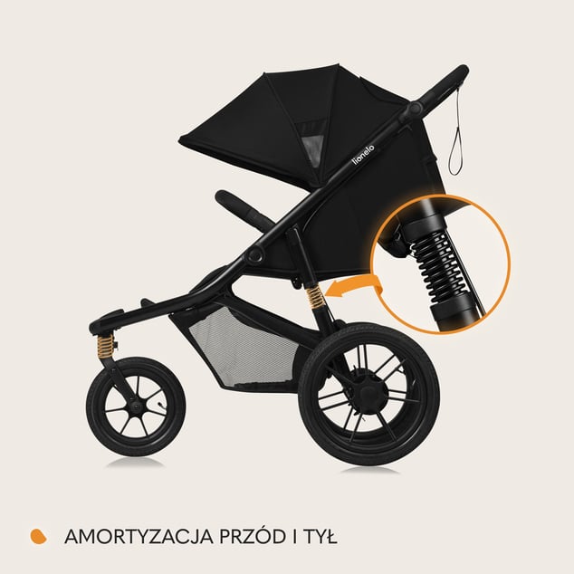 Lionelo Kočík športový Azura Black Onyx