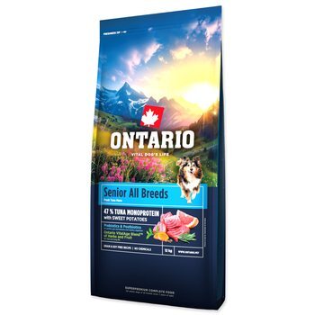 Krmivo Ontario Senior All Breeds Monoprotein Tuna &amp; Sweet Potatoes 12kg