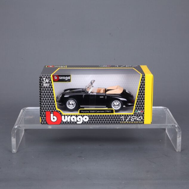 Bburago 1:24 Porsche 356 B Cabriolet Schwarz