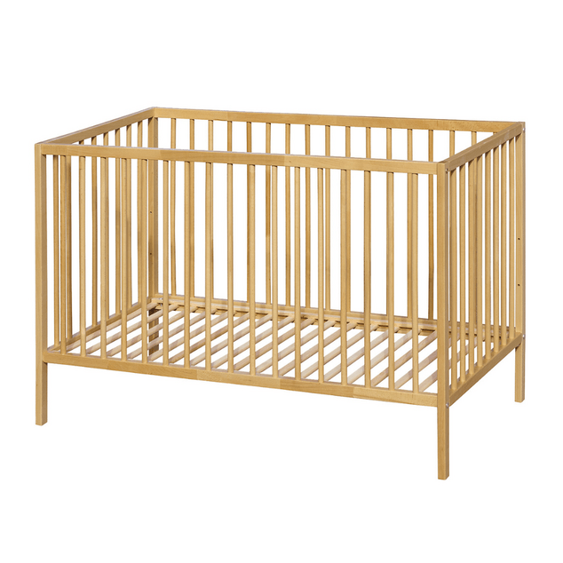 PETITE&amp;MARS Holzbett Nela Beech Wood 120x60 cm mit Seitenteil Side