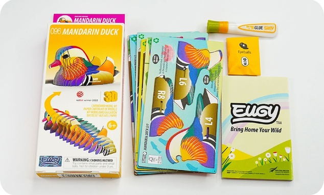 EUGY Mandarinska račka 3D kartonska sestavljanka