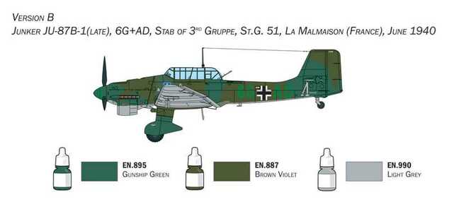 Repülőgép-modellkészlet 72010 – Junker Ju-87B Stuka (1:72)
