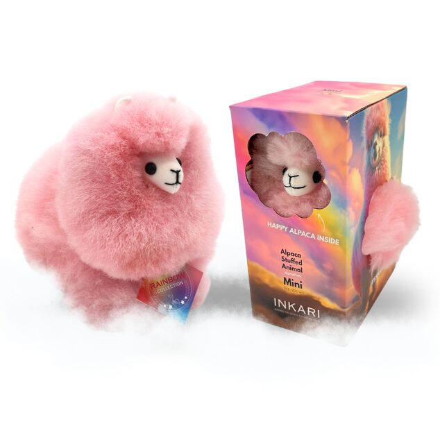 INKARI Plüschspielzeug Alpaka Mini Cotton Candy 15cm