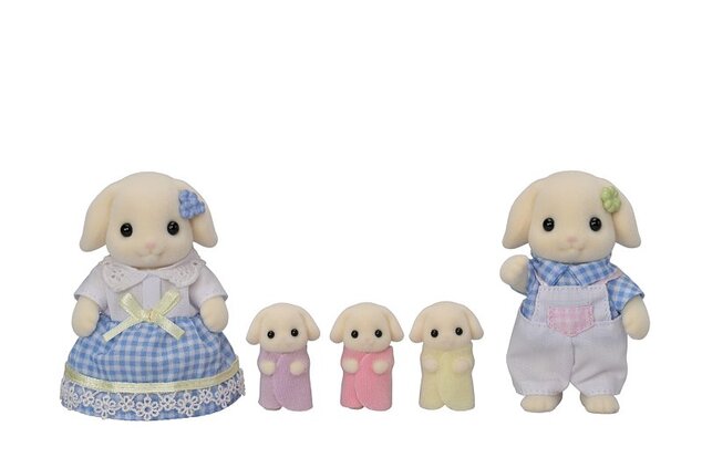 Sylvanian Families Rodina Flora králiky s trojčatami