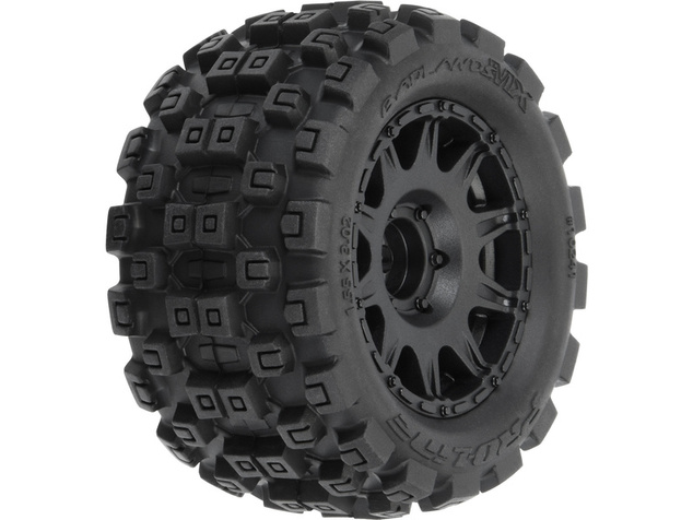 Pro-Line kota 1:18 Badlands MX 1.85" F/R MTD, disk H12 crni (4): Granite GROM