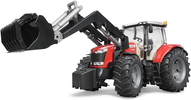 Bruder Traktor MASSEY FERGUSON 7624 s čelným nakladačom