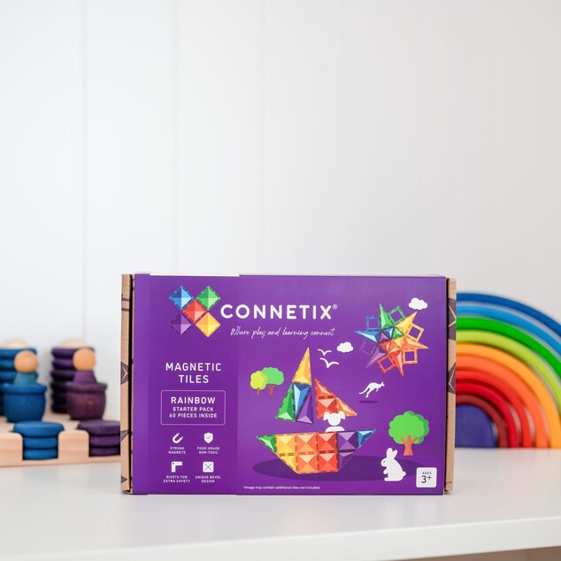 CONNETIX® Rainbow Starter Pack magnetická stavebnica 60 ks