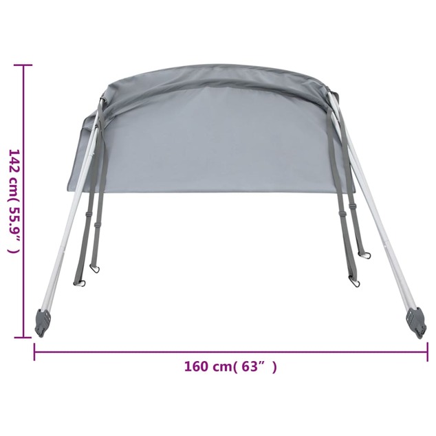 INTEX 68600 Strieška na loď sivá 160x142 cm oxfordská látka